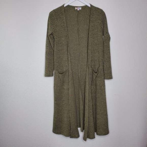 Sweaters - Lularoe Green Sarah Duster Cardigan